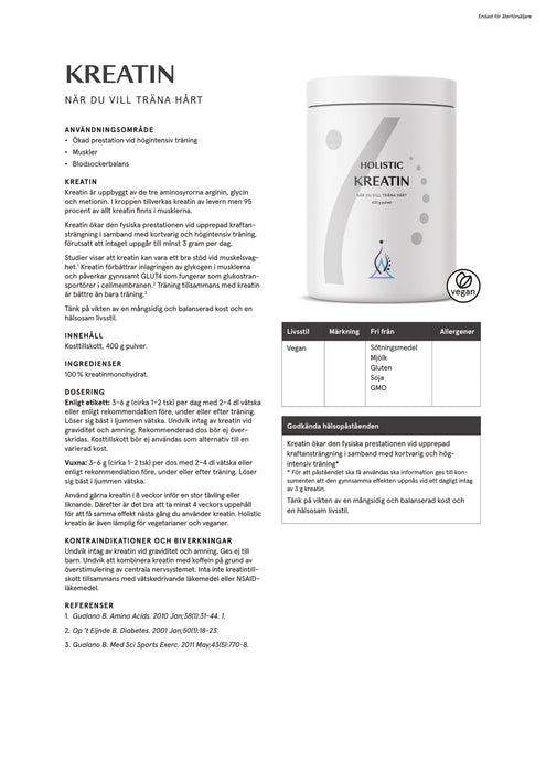 Holistic Kreatin 400 g