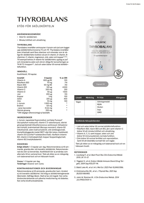 Holistic Thyrobalans 90 kapslar