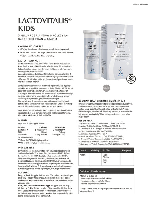 Holistic Lactovitalis®kids 30 tabletter