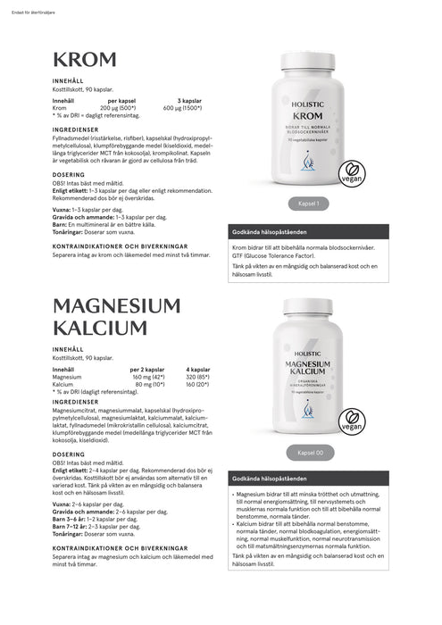 Holistic Krom 90 kapslar