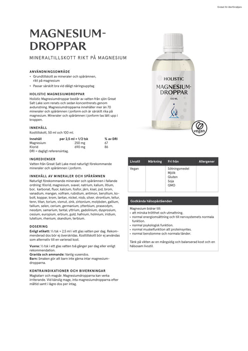 Holistic Magnesiumdroppar 50 ml