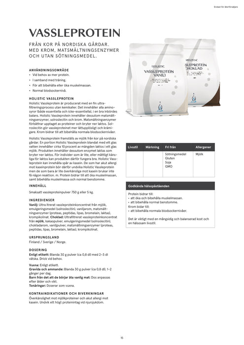 Holistic Vassleprotein choklad 5 kg