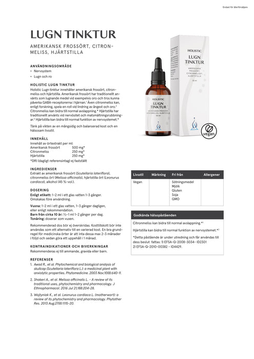 Holistic Lugn tinktur 50 ml