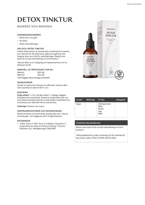 Holistic Detox tinktur 50 ml