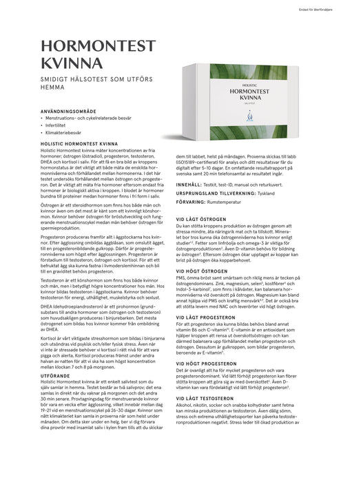 Holistic Hormontest kvinna