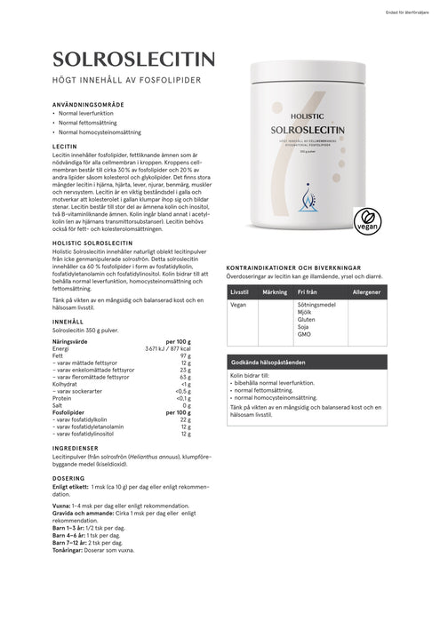 Holistic Solroslecitin 350 g