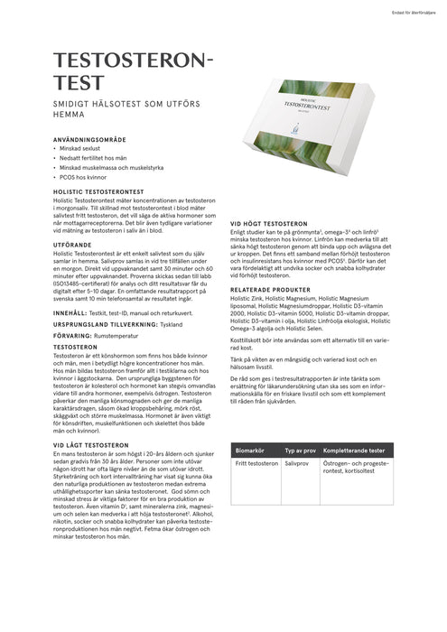 Holistic Testosterontest