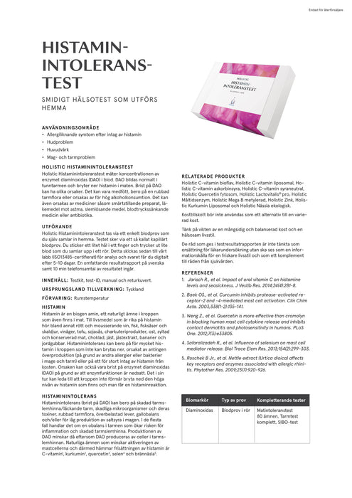 Holistic Histaminintoleranstest