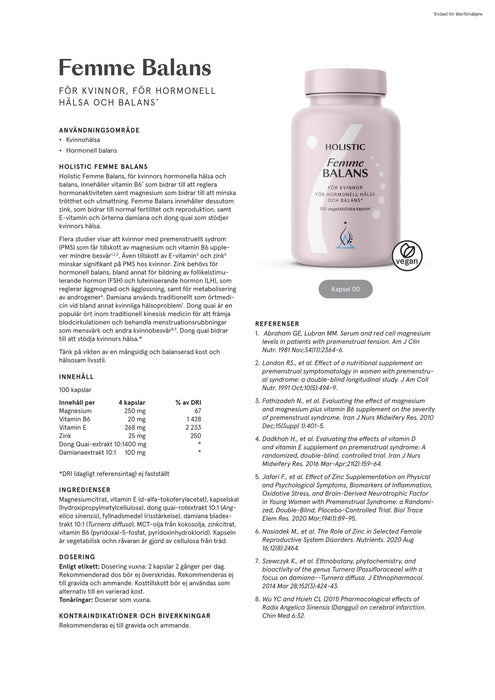 Holistic Femme Balans 100 kapslar
