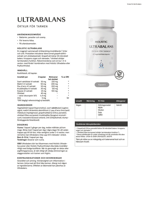 Holistic Ultrabalans 60 kapslar