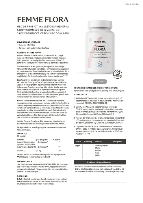 Holistic Femme Flora 30 kapslar