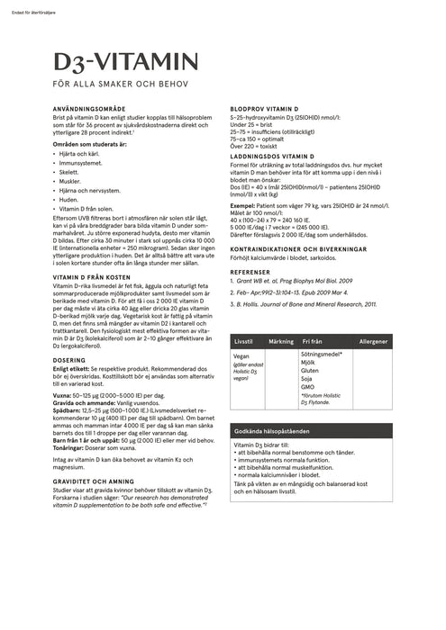 Helhetshälsa D3-vitamin droppar, 50 ml