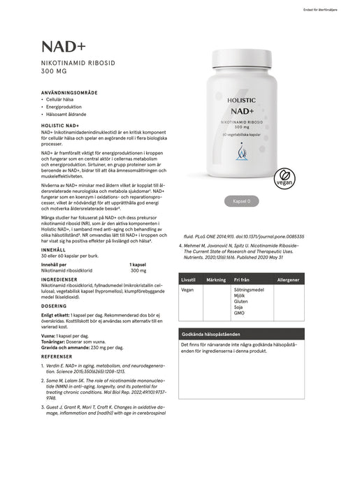 Viterna NAD+ 60 kapslar