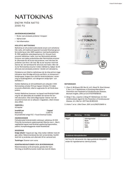 Holistic Nattokinas 60 kapslar