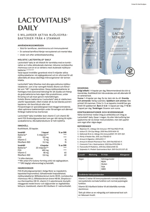 Holistic Lactovitalis® daily 30 kapslar