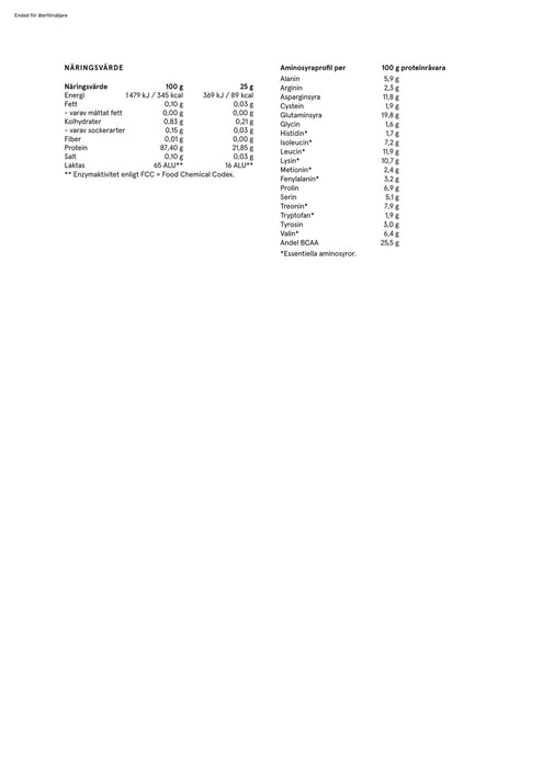 Holistic Clear Whey vassleproteinisolat fläder och citron 400g