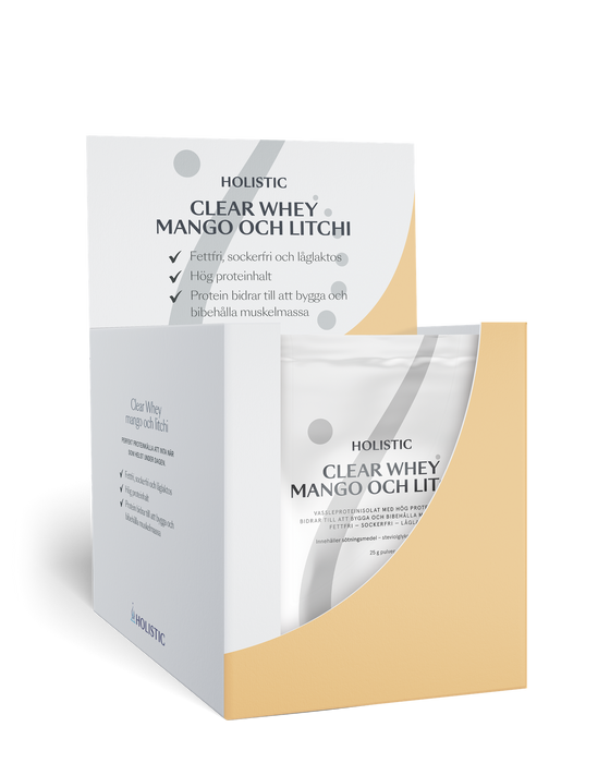 Holistic Clear Whey mango och litchi 25g x 10 pack