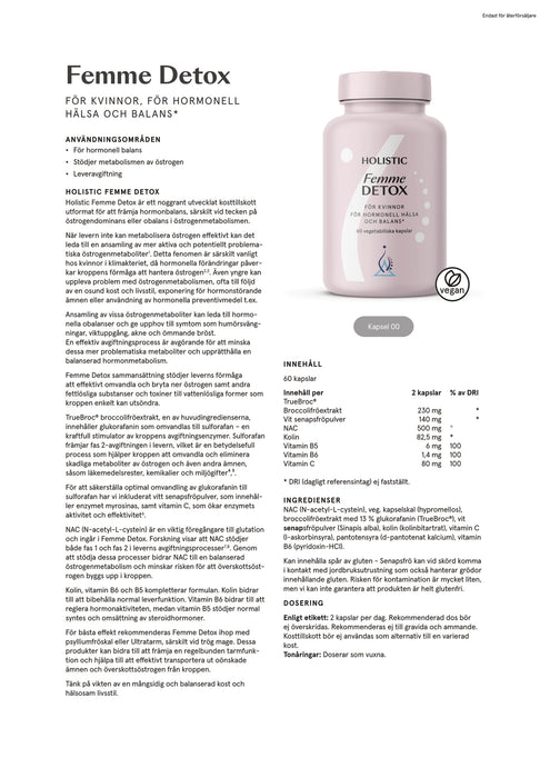 Holistic Femme Detox 60 kapslar
