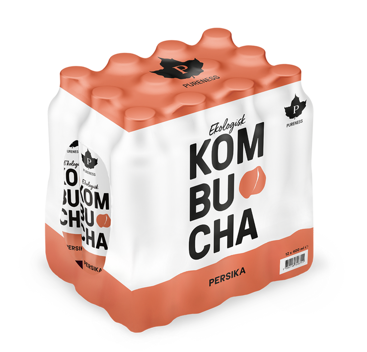 Pureness Ekologisk Kombucha Persika 400 ml x 12st