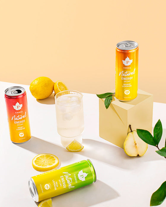 Pureness Natural Energy Drink Pear Lemonade - 330 ml x 24st