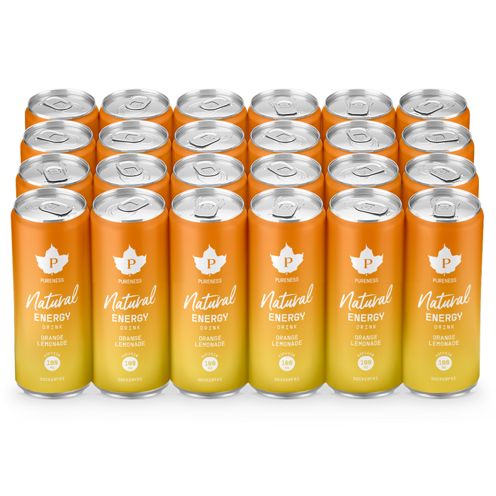 Pureness Natural Energy Drink Orange Lemonade - 330 ml x 24st