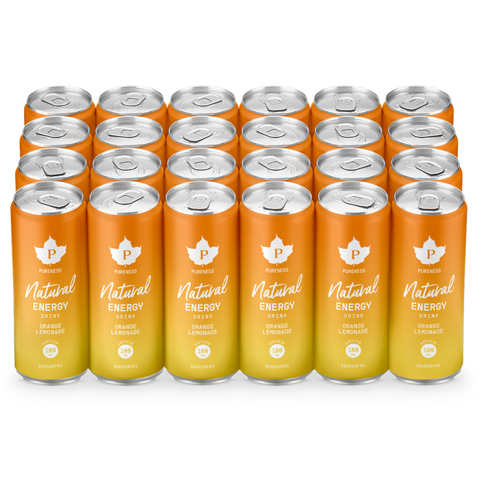 Pureness Natural Energy Drink Orange Lemonade - 330 ml x 24st