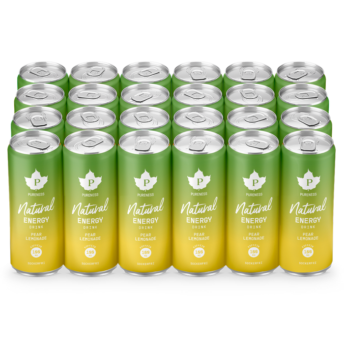 Pureness Natural Energy Drink Pear Lemonade - 330 ml x 24st