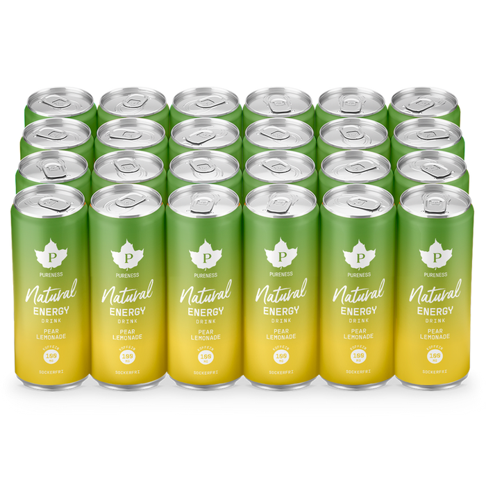 Pureness Natural Energy Drink Pear Lemonade - 330 ml x 24st