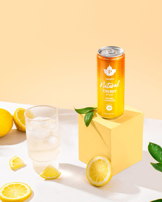 Pureness Natural Energy Drink Orange Lemonade - 330 ml x 24st