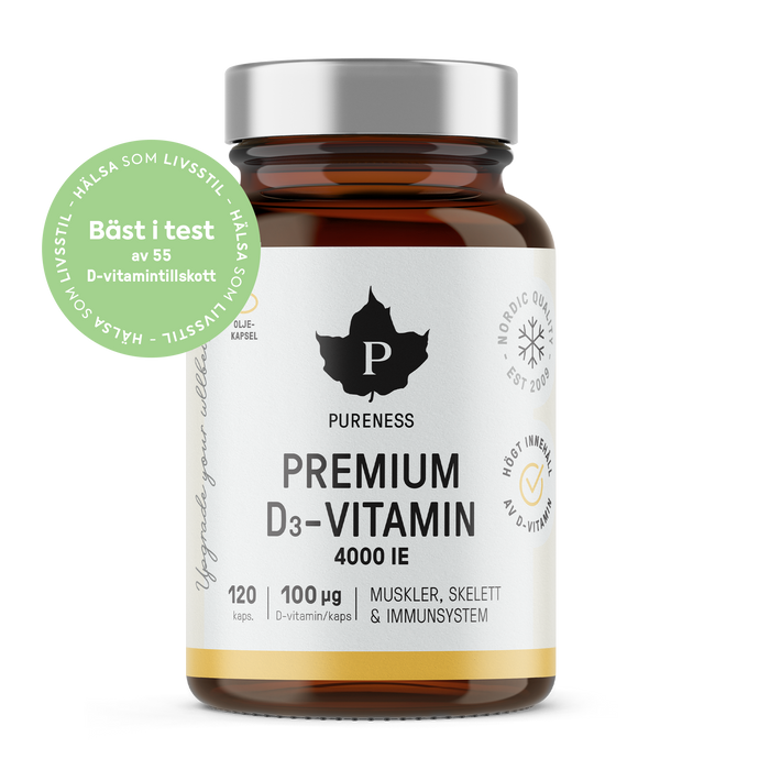 Pureness Premium D3-Vitamin 4000 IE - 120 kapslar