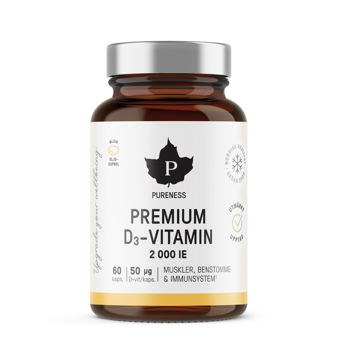 Pureness Premium D3-vitamin 2000 IE  - 60 kapslar