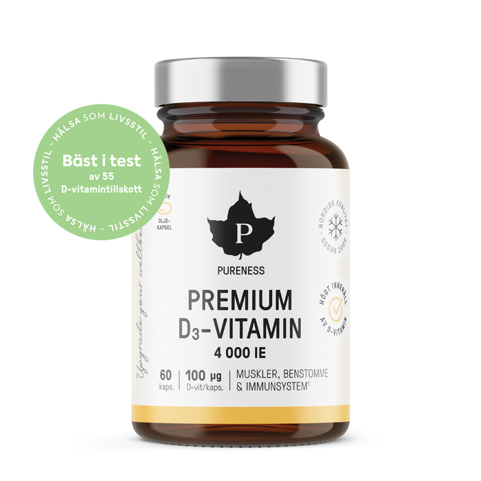 Pureness Premium D3-Vitamin 4000 IE - 60 kapslar