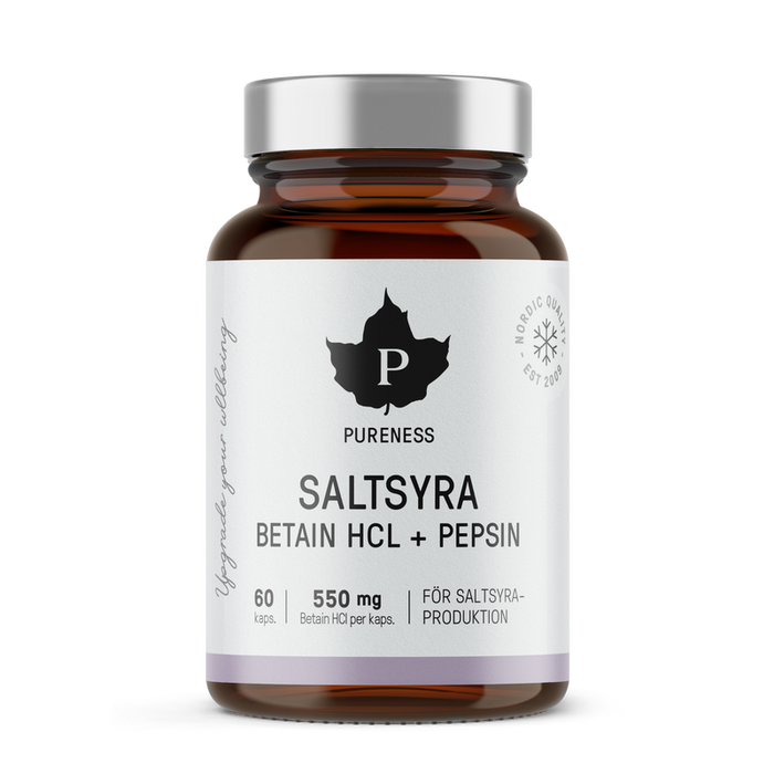 Pureness Betain HCl -saltsyra trippeleffekt - 60 kapslar