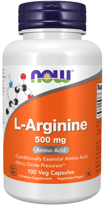 Now Foods Arginine 500 mg 100 kapslar
