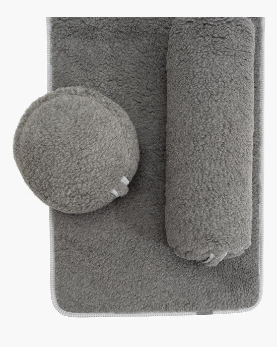 Bolster ull Premium wool yoga bolster, Silver Grey - Yogiraj