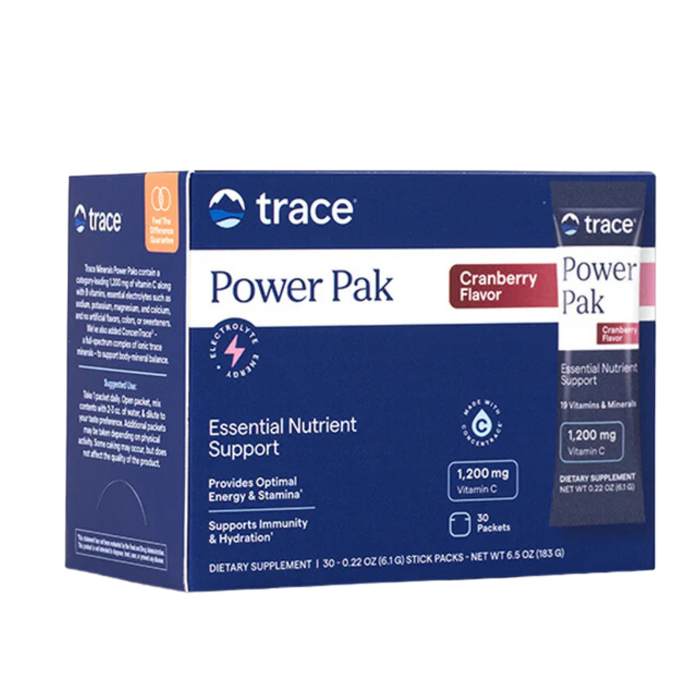 Trace Minerals Electrolyte Stamina Power Pak NON-GMO Cranberry 30 packets