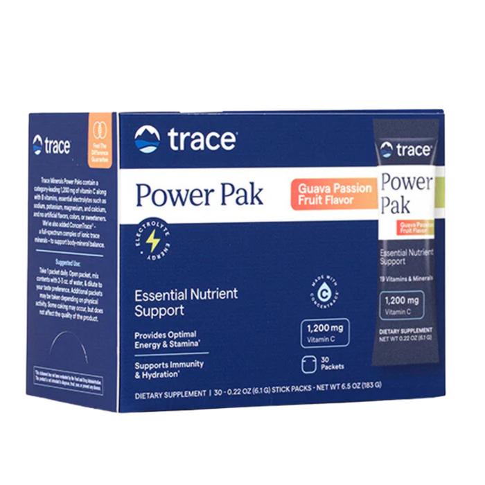 Trace Minerals Electrolyte Stamina Power Pak NON-GMO Guava/Passion 30 packets