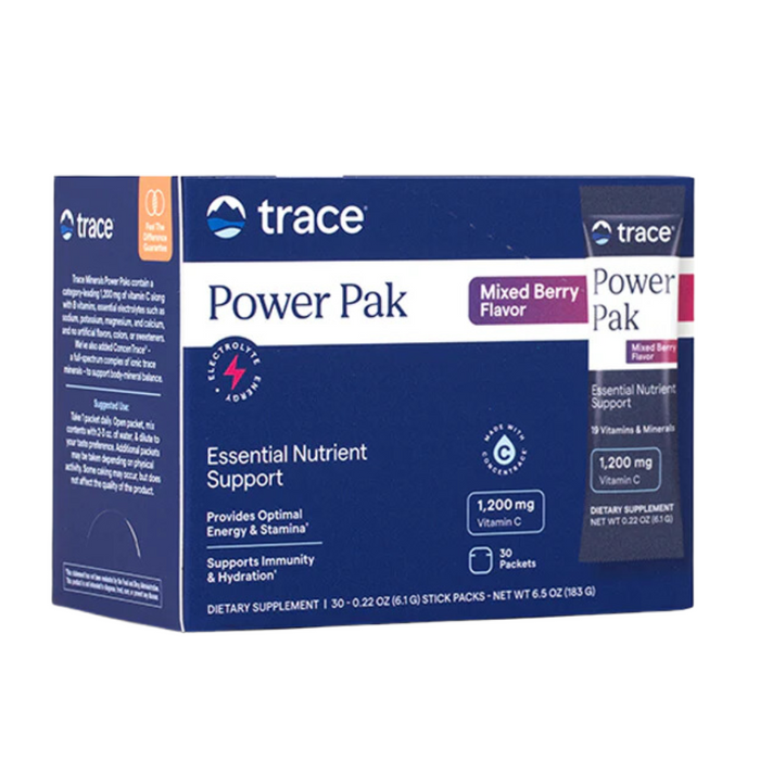 Trace Minerals Electrolyte Stamina Power Pak NON-GMO Mixed Berry 30 packets