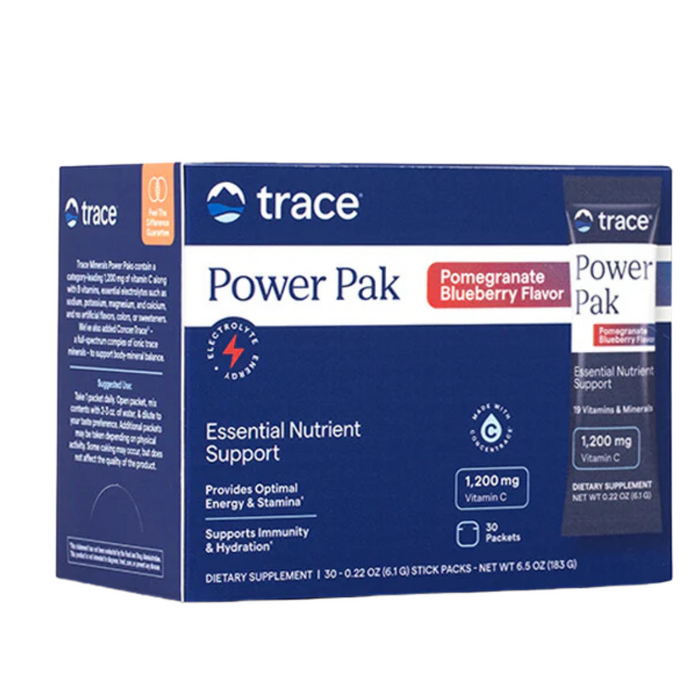 Trace Minerals Electrolyte Stamina Power Pak NON-GMO Pomegranate/Blueberry 30 packets