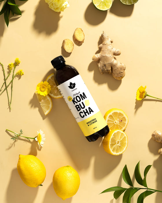 Pureness Ekologisk Kombucha Ingefära & Citron 400 ml x 12st