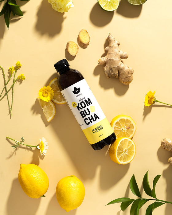 Pureness Ekologisk Kombucha Ingefära & Citron 400 ml x 12st