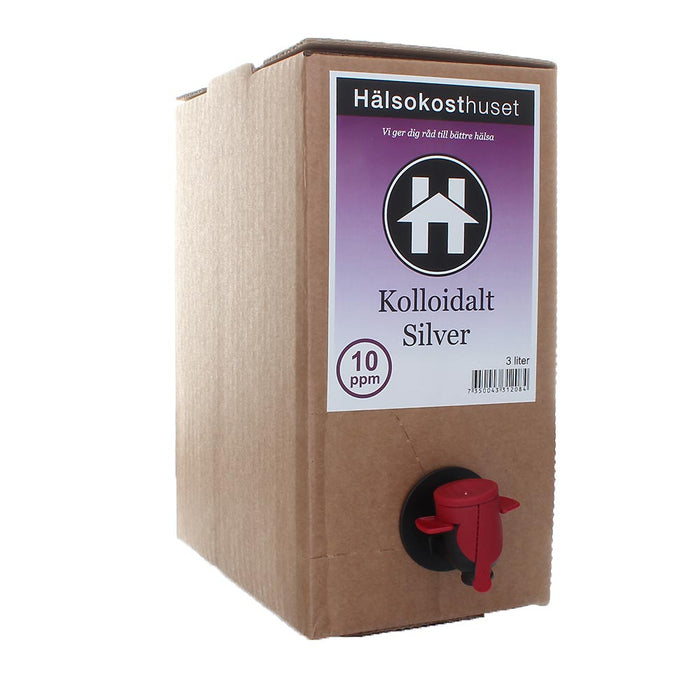 Hälsokosthuset Kollodalt Silver 3 liter 10 ppm BIB