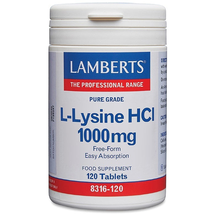 Lamberts L-Lysin 1000 mg 120 tabletter