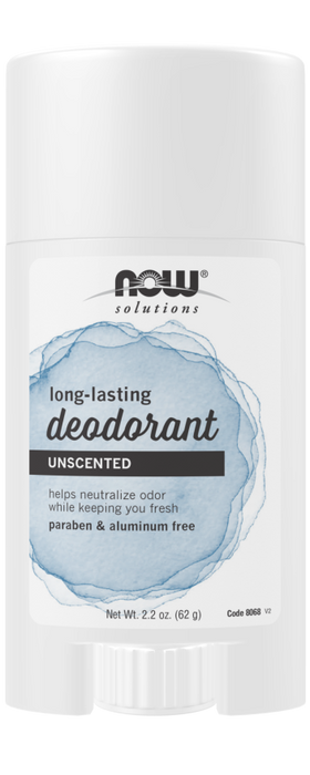 Now Foods Long-Lasting Deodorant Stick, Unscented (Oparfymerad)