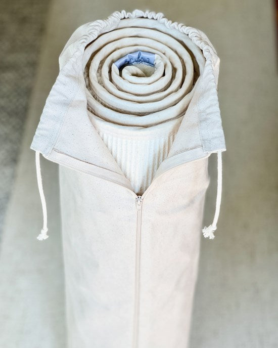 Yogiraj Mattväska Organic cotton bag wool mat 75 cm