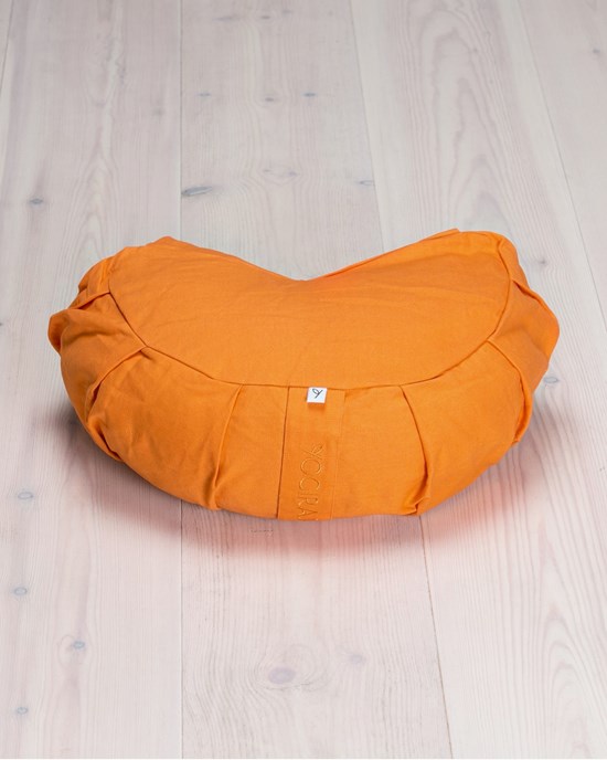 Yogiraj Meditationskudde Meditation cushion, crescent, Cloudberry Orange