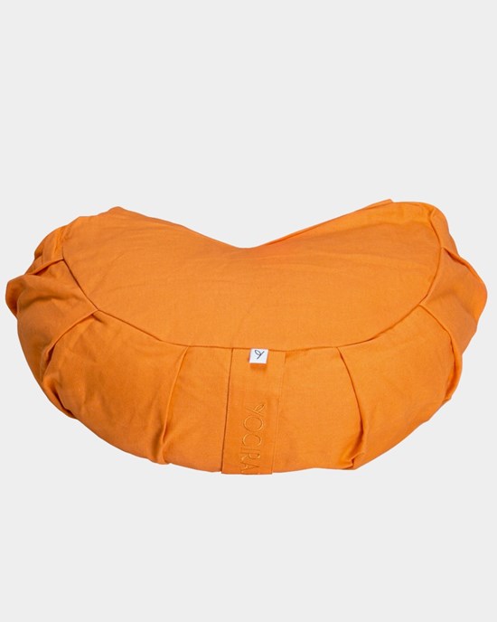Yogiraj Meditationskudde Meditation cushion, crescent, Cloudberry Orange