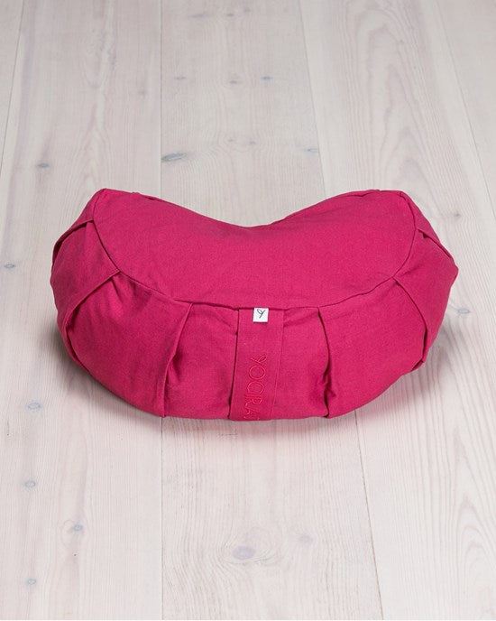 Yogiraj Meditationskudde Meditation cushion, crescent, Raspberry Red