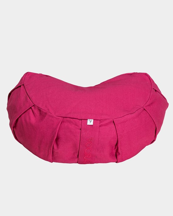 Yogiraj Meditationskudde Meditation cushion, crescent, Raspberry Red