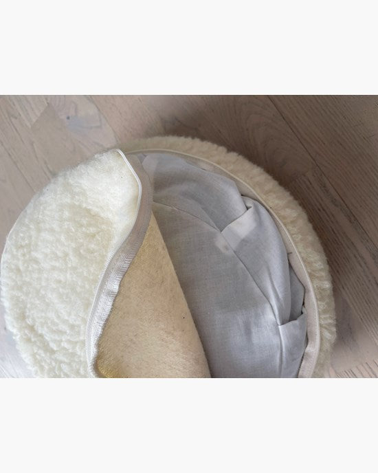 Yogiraj Meditationskudde ull Premium wool meditation cushion, Silver Grey